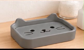 Jabonera con forma de gato
