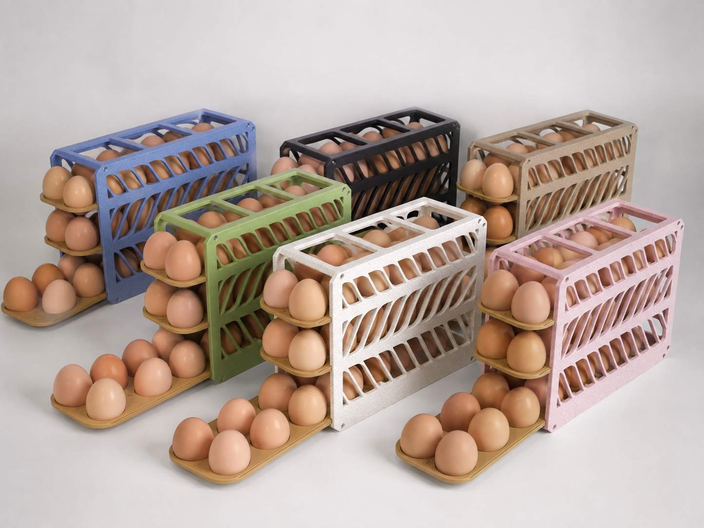 Soporte para bandeja de huevos|Cajonera para huevos|Estante para huevos|Caja de almacenamiento de huevos|