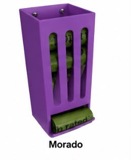 Dispensador de rollos de bolsas para excrementos de perro