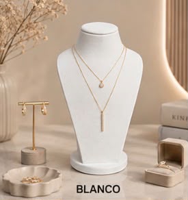 Expositor Minimalista de Busto para Joyería