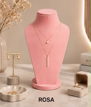 Expositor Minimalista de Busto para Joyería