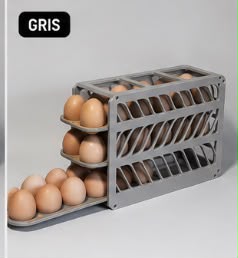 Soporte para bandeja de huevos|Cajonera para huevos|Estante para huevos|Caja de almacenamiento de huevos|