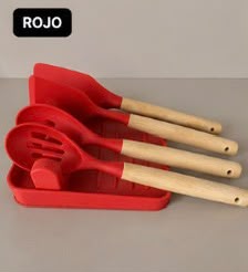 soporte para utensilios de cocina – soporte para cuchara y tapa