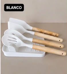 soporte para utensilios de cocina – soporte para cuchara y tapa