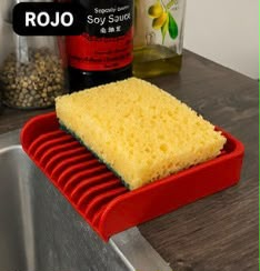 Moderno escurridor y soporte para esponjas