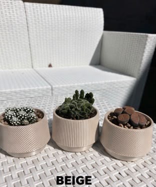 Conjunto de macetas triples de la serie Cónica