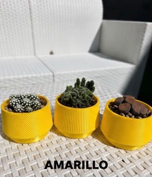 Conjunto de macetas triples de la serie Cónica