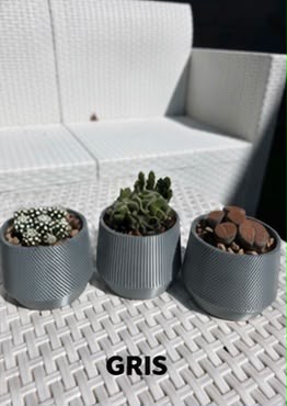 Conjunto de macetas triples de la serie Cónica
