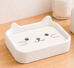 Jabonera con forma de gato
