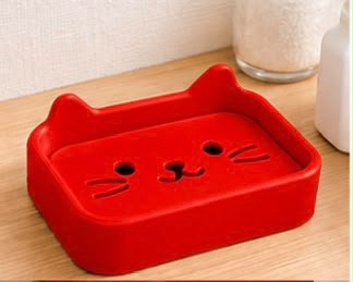 Jabonera con forma de gato