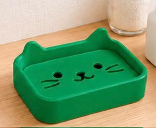 Jabonera con forma de gato