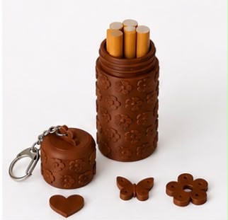 Estuche con adorno - llavero